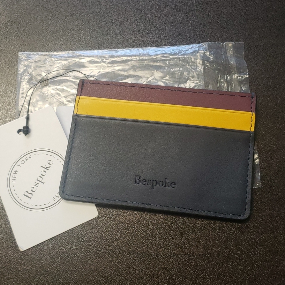Mens leather card case